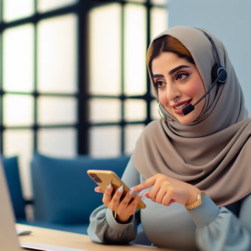 Przedstawiciel obsługi klienta Urban Polska rozmawiający przez telefon