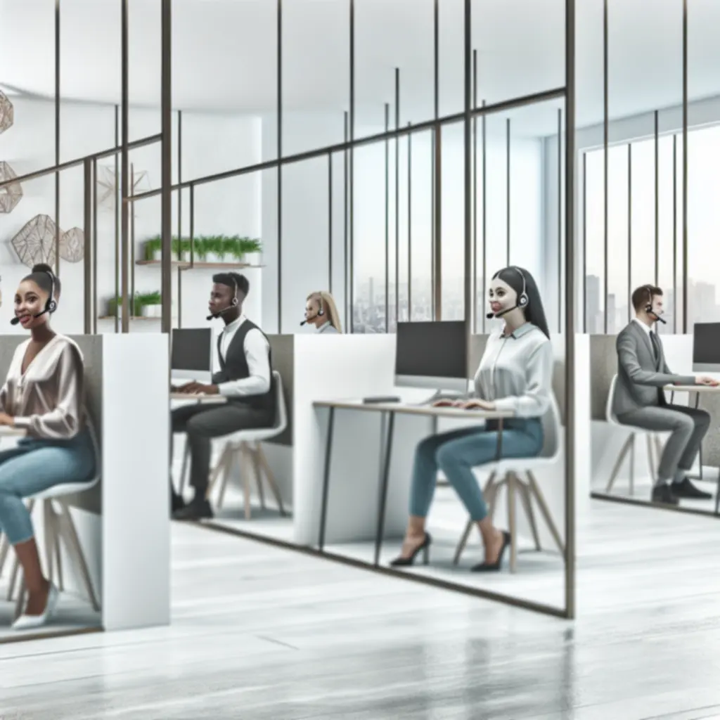 Zespół wsparcia klienta Urban Polska pracujący w nowoczesnym biurze